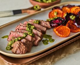 Steak and Vegetables with Chimichurri